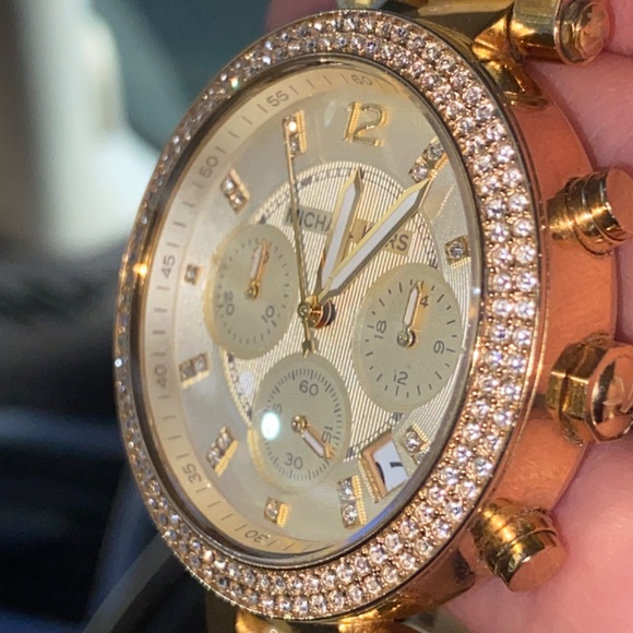 MICHAEL KORS MK PARKER 5632 BLOND TORTOISE WRIST QUARTZ BRACELET WATCH - Picture 6 of 14